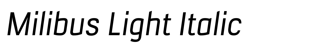 Milibus Light Italic